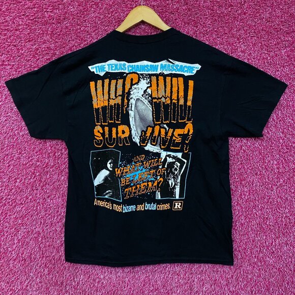 The Texas Chainsaw Massacre Who Will Survive Horror T-Shirt Large - Picture 4 of 5